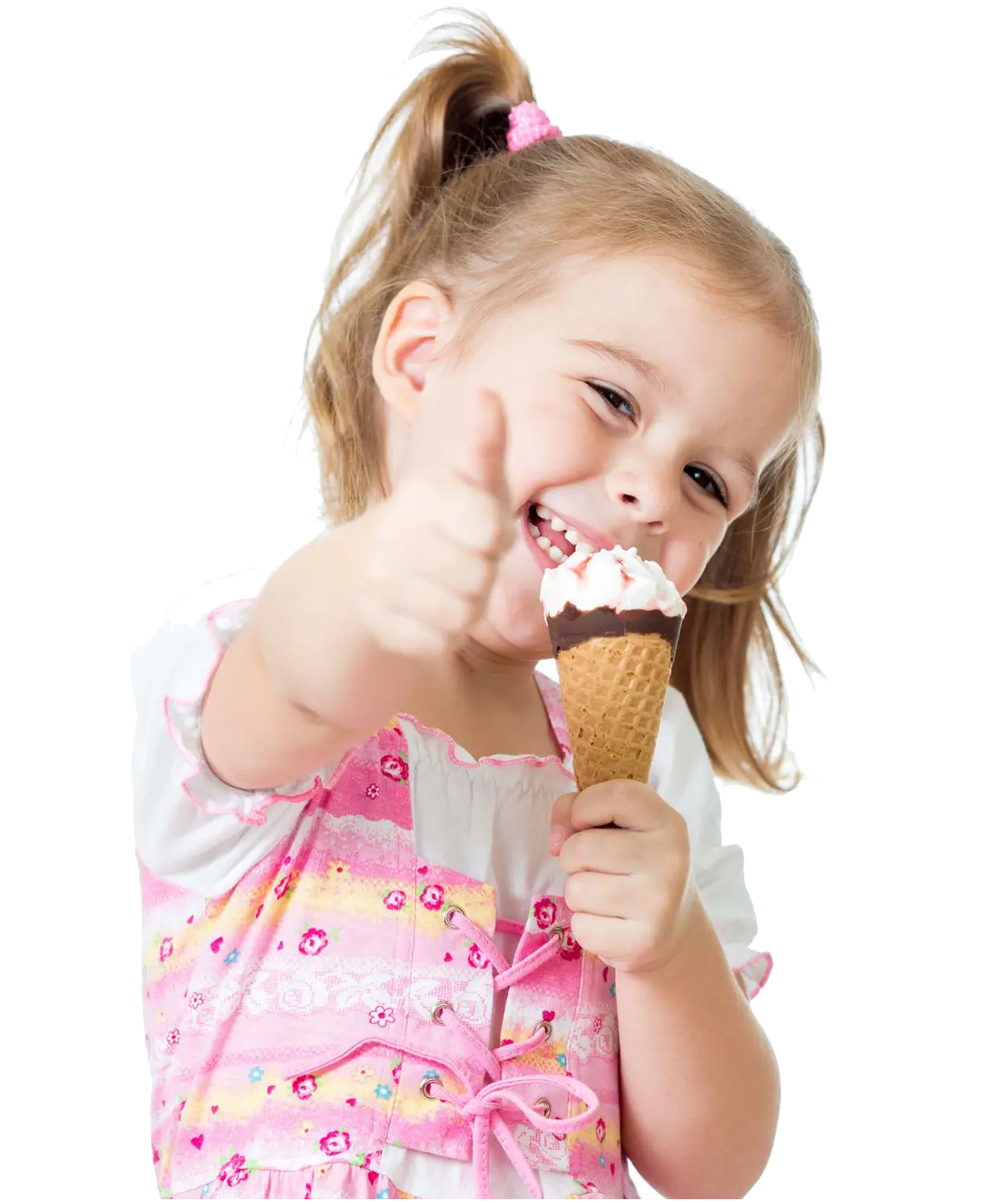 little girl with ice cream